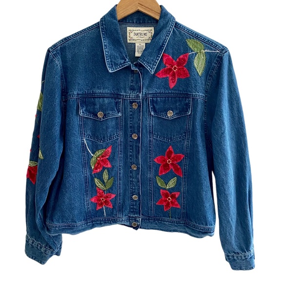 Christmas Jean Jacket by Tantrums Size Petite Large - Picture 9 of 9